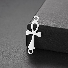 Stainless Steel Religion Ankh Cross Links Connector Charms