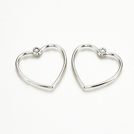 Tibetan Style Alloy Pendants, Heart, Cadmium Free & Lead Free