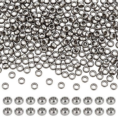 300 шт. рондель 304 бусины из нержавеющей стали