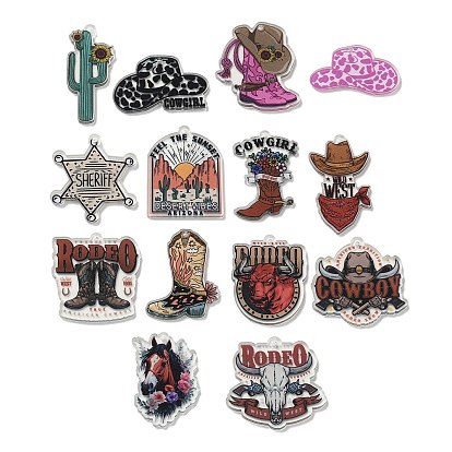 Подвески из акрила с принтом в ковбойском стиле wsetern