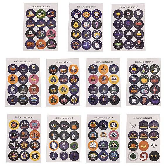 Пластиковые наклейки на тему Хэллоуина, для diy scrapbooking, украшение журнала, призрак со словом Хэллоуин