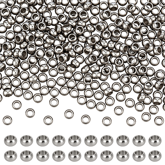 300 шт. рондель 304 бусины из нержавеющей стали