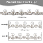 CRASPIRE Iron & Glass Rhinestone Cup Chains, with Plastic Pearls Beads, Wedding Dress Decorative Chains, with Card Paper