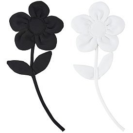 2шт. 2 цвета полиэстер и хлопок, значки в виде цветов для одежды