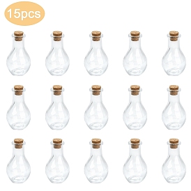 15шт. стеклянная бутылка для контейнеров с бусинами, с пробкой, бутылка желаний