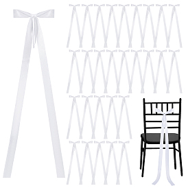 Adornos de lazo grande de poliéster, para la decoración del banquete de boda