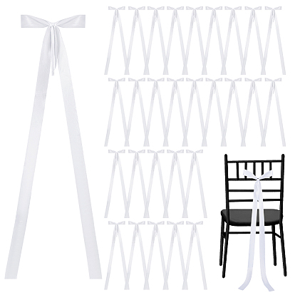 Adornos de lazo grande de poliéster, para la decoración del banquete de boda