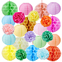 24Pcs 24 Styles Paper Round Lantern Party Decor