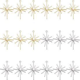 20 шт 2 цвета подвески из сплава, с акриловой жемчужные бусины, Сияющая звезда