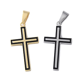 304 нержавеющей стальной эмали подвески, крест очарование, вакуумное покрытие pvd