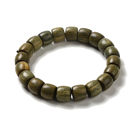 Sandalwood Verawood Mala Bead Bracelets, Buddhist Jewelry, Stretch Bracelets, Barrel