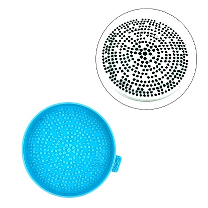 Flat Round with Polka Dot Pattern Cup Mat Silicone Molds, Resin Coaster Molds, for UV Resin & Epoxy Resin Craft Making