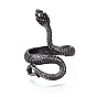 Alloy Cuff Finger Rings, Wide Band Rings, Snake