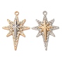 Alloy Rhinestone Pendants, Star Charms