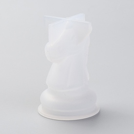 Шахматная силиконовая форма, формы для литья под давлением из эпоксидной смолы для семейных игр, для настольной игры для взрослых детей своими руками, рыцарь