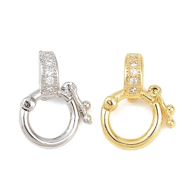 Застежки-твистеры из латуни с микропейвом и прозрачным фианитом