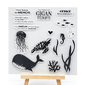 Marine Life Clear Silicone Stamps, for DIY Scrapbooking, Photo Album Decorative, Cards Making