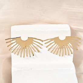 304 серьги-гвоздики из нержавеющей стали для женщин, солнечные лучи