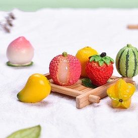 Мини-модель фруктов из смолы, аксессуары для микроландшафта, притворяясь опорными украшениями