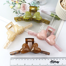 Chic Heart-Shaped Hair Clip with Double-Sided Grip for Effortless Style