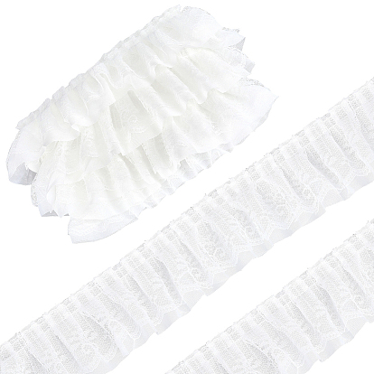 5 ярдов двойной полиэстеровой кружевной отделки для украшения шитья