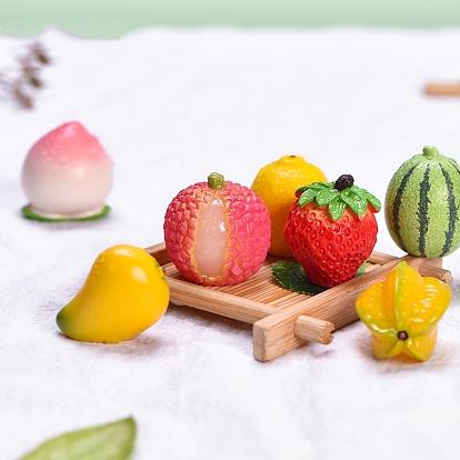 Мини-модель фруктов из смолы, аксессуары для микроландшафта, притворяясь опорными украшениями