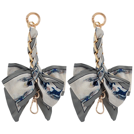 2 шт. полиэстеровые цепочки-банты для сумок-удлинителей, Сплав с застежками, золотой свет, для замены ремней для мешков