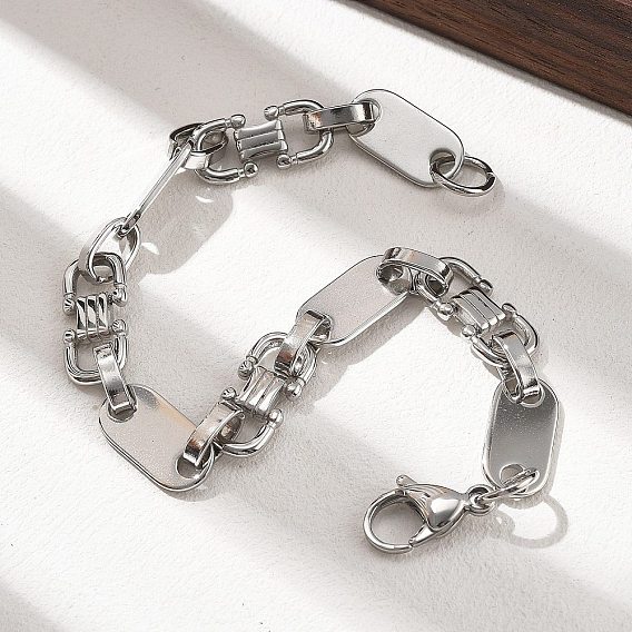 304 браслеты-цепочки с овальными звеньями из нержавеющей стали для женщин и мужчин
