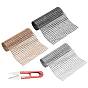 24 Rows Plastic Mesh Rhinestone Trimming, Rhinestone Cup Chains, with Stainless-Steel Scissors