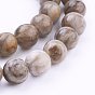 Natural Silver Leaf Jasper Beads Strands, Round