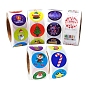 Christmas Paper Self Adhesive Sticker Rolls, Round Dot Decals for Christmas Gift Sealing