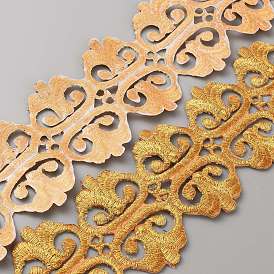 Цветочная вышивка нашивками из полиэстеровой ленты при помощи термоклея/пришивания, полая отделка для аксессуаров костюма