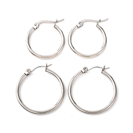 304 Stainless Steel Hoop Earrings for Women, Ring