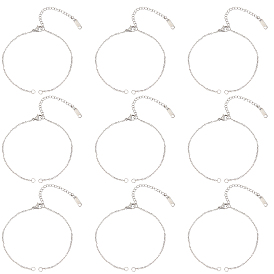 14Pcs 304 Stianless Steel Cable Chain Bracelet Making, with Jump Rings, Extension Chain and Lobster Claw Clasps