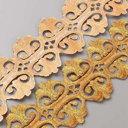 Цветочная вышивка нашивками из полиэстеровой ленты при помощи термоклея/пришивания, полая отделка для аксессуаров костюма