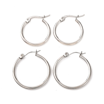 304 серьги из нержавеющей стали для женщин, кольцо