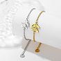 Ocean 304 Stainless Steel Fish Link Bracelets, Cable Chain Bracelets for Women