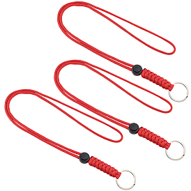 Брелки из полиэстера, с железными разрезными кольцами