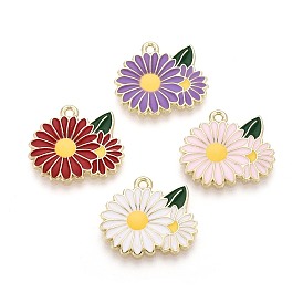 Подвески из сплава и эмали, цветок, золотой свет