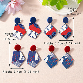 Пасхальные акриловые серьги-подвески, самородки