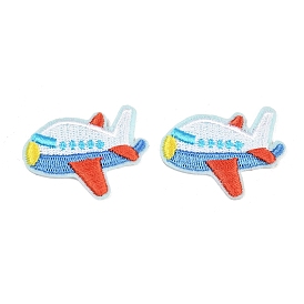 Полиэстер, компьютерная вышивка, нашивки, пришивные и приклеиваемые утюгом., самолет, аппликации нашивки