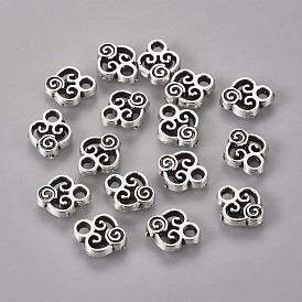 Tibetan Style Pendants, Lead Free and Cadmium Free, 10x8x2mm, Hole: 1.5mm, about 2631pcs/1000g