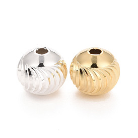Eco-Friendly Brass Beads, Long-Lasting Plated, Lead Free & Cadmium Free, Round
