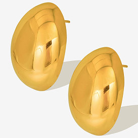 Элегантные 304 овальные серьги-гвоздики из нержавеющей стали