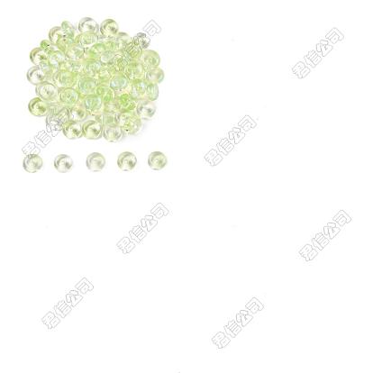 111pcs perles de rocaille en verre arc-en-ciel de couleurs transparentes électrolytiques, donut