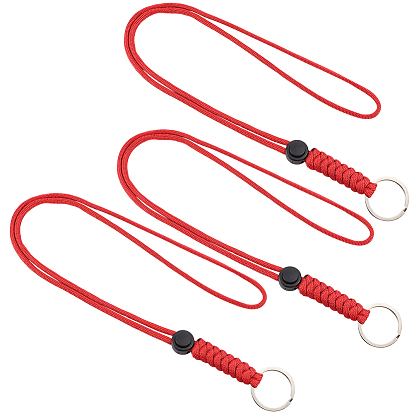 Брелки из полиэстера, с железными разрезными кольцами