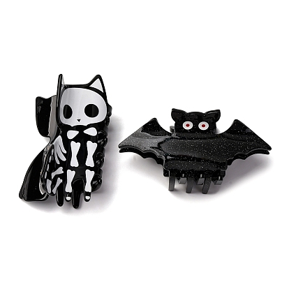 Акриловые заколки-когти на Хэллоуин, аксессуары для волос для женщин