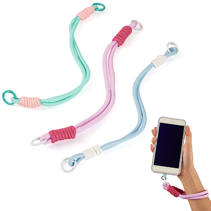3 шт. 3 цвета полиэстеровый шнур телефонный ремешок цепи, с застежкой