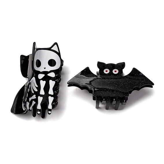 Акриловые заколки-когти на Хэллоуин, аксессуары для волос для женщин