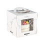 Foldable Kraft Paper Cake Box, Bakery Cake Box Container, Rectangle with Clear Window and Handle
